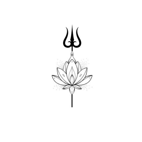 Minimalistic Hindu Tattoo, Shiv Trident Tattoo, Shiva Small Tattoo Design, Small Trishul Tattoo Designs For Women, Devotional Tattoos Hindu, Trishakti Tattoo, Trishul Tattoo Designs Small, Shakti Tattoo Divine Feminine, Small Shiva Tattoo For Women