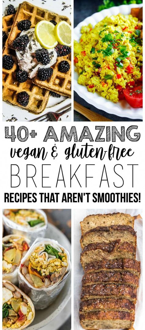 Low Carb Vegan Breakfast, Vegan Breakfast Recipes Easy, Smoothie Bowl Vegan, Vegan Gluten Free Breakfast, Gluten Free Breakfast, Gluten Free Recipes For Breakfast, Homemade Laundry, Tofu Scramble, Vegan Gluten Free Recipes