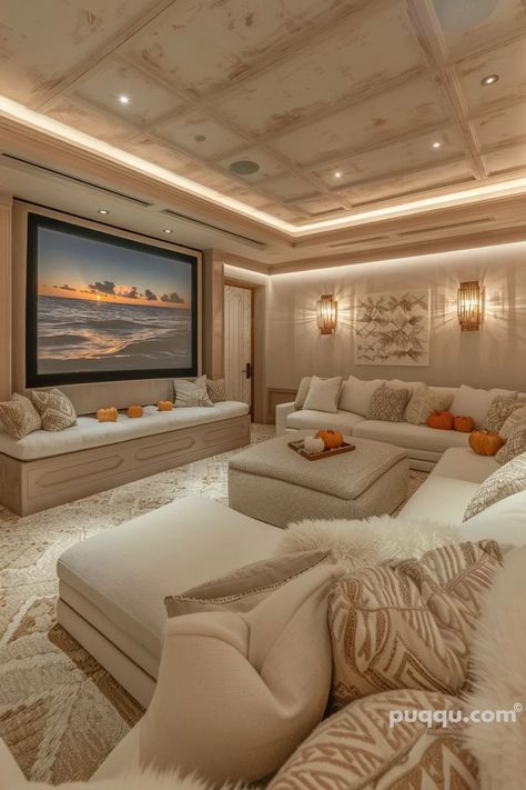 Small Theater Room: Creating Big Experiences in Compact Spaces - Puqqu Small Theater Room Ideas, Small Theater Room, Home Theater Room Design, Theater Room Design, Home Cinema Room, Basement Family Room, At Home Movie Theater, Dream Life House, Home Theater Rooms