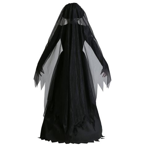 Halloween Costumes Ghost, The Woman In Black, Vampire Witch, Ghost Bride, Lady In Black, Black Ghost, Witch Party, Bride Costume, Ghost Costume