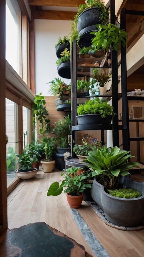 Discover sophisticated indoor garden ideas for modern apartments with DIY cafe-inspired touches Explore house architecture concepts apartment design for small spaces party ideas and Japanese influences Indoor Garden Decor, Inside Garden Ideas Interiors, Indoor Garden Apartment, Apartment Walls, Inside Garden, 15 Diy, Indoor Design, Tiny Plants, Garden Yard Ideas