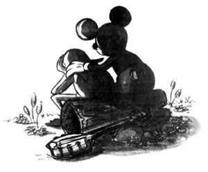 When Jim Henson died, Disney artists Joe Lanzisero and Tim Kirk drew this tribute of Mickey Mouse consoling Kermit the Frog, which appeared in the Summer 1990 issue of WD Eye, Walt Disney Imagineering’s employee magazine. (Grief is universal.) Die Muppets, Collateral Beauty, Fraggle Rock, Disney Facts, Mickey And Minnie Mouse, Kermit The Frog, Cute Stories, Jim Henson, Mickey And Minnie