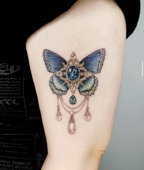 Xray Tattoo Ideas, Xray Tattoo, Jewellery Tattoo, Tattoo Ideas Butterfly, Jewelry Tattoo Designs, Butterfly Tattoos Images, Stone Tattoo, Butterfly Jewellery, Gem Tattoo