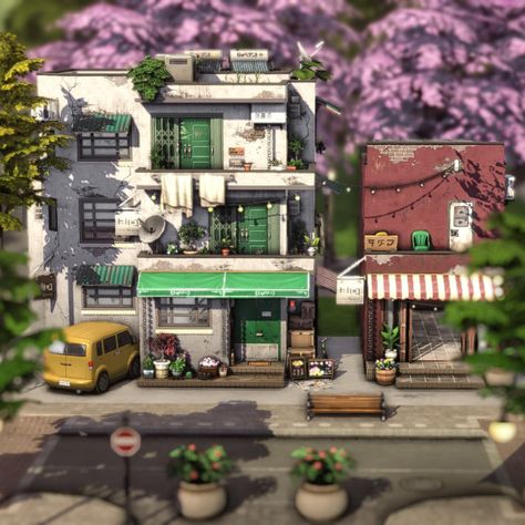 TOKYO APARTMENTS Download: simfileshare | patreon Sims 4 Japanese Apartment, Sims 4 Apartment, Japan Apartment, Tokyo Apartment, Japanese Apartment, Lotes The Sims 4, Apartments Exterior, Apartment Layout, The Sims 4 Download