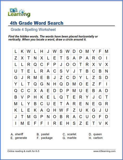 grade 4 spelling worksheet - word search | K5 Learning Free Spelling Worksheets, Fifth Grade Spelling Words, Third Grade Spelling, 3rd Grade Spelling Words, 4th Grade Spelling, 3rd Grade Spelling, 2nd Grade Spelling Words, 3rd Grade Words, Spelling Words List