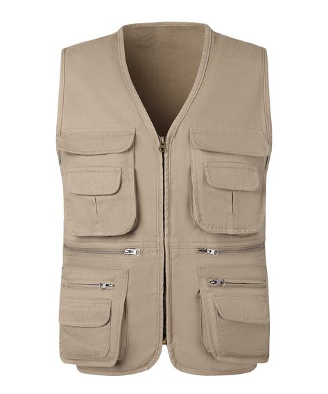 PRICES MAY VARY. 100% Cotton Imported Zipper closure Hand Wash Only Material: 100% Cotton. Skin-friendly, breathable, anti-wrinkle, wear-resistant, not easy pilling, not easy to break. The durable material is lightweight and quick-drying. Fly fishing vest is suitable for all seasons. Get this functional vest to reward yourself or send to your lovely families or friends as a thoughtful gift. 10 POCKETS: Hunting Photography vest has 10 varying sized functional velcro or zipper pockets, it is conve Camping Vest, Photography Camp, Hiking Vest, Fishing Vest, Outdoor Vest, Utility Vest, Fish Man, Cotton Vest, Travel Photo