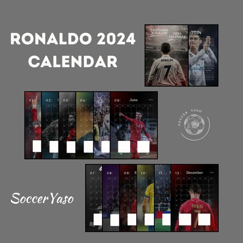 Cristiano Ronaldo Soccer, Football Calendar, Ronaldo Soccer, 12 Month Calendar, Month Calendar, Calendar 2024, Online Group, Business Support, Sports Theme