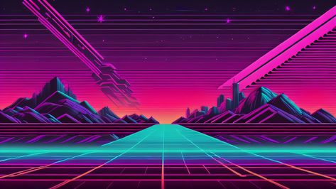 Synthwave Aesthetic Wallpaper, Synthwave Background, 80s Room Decor, 80s Synthwave Aesthetic Wallpaper, Synthwave Aesthetic Wallpaper Pc, Synthwave Wallpaper Desktop, Grid Poster, Vaporwave Stream Overlay, Vaporwave Aesthetic