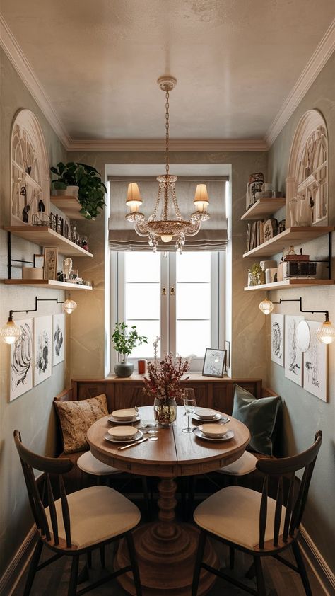 Dining Room Design Ideas for Small Apartments Dining Multipurpose Room, Apartment Living Dining Room Combo, Small Dining Corner, Small Kitchen Seating Ideas, Dining Table With Bench Against Wall, Small Apartment Dining Area, Corner Dining Nook, Extendable Tables, Benches With Storage