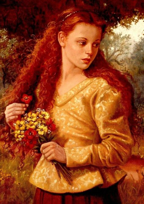 Redhead Ruth Sanderson, Redhead Art, Arte Van Gogh, Pre Raphaelite, Images Esthétiques, Fairytale Art, Classical Art, College Art, Classic Art