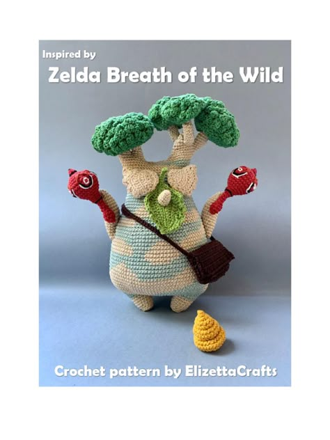 Korok Seed Crochet, Link Zelda Crochet Pattern Free, Legend Of Zelda Amigurumi, Legend Of Zelda Crochet Pattern Free, Crochet Zelda Pattern, Goblin Crochet Pattern, Crochet Legend Of Zelda, Crochet Korok, Legend Of Zelda Crochet