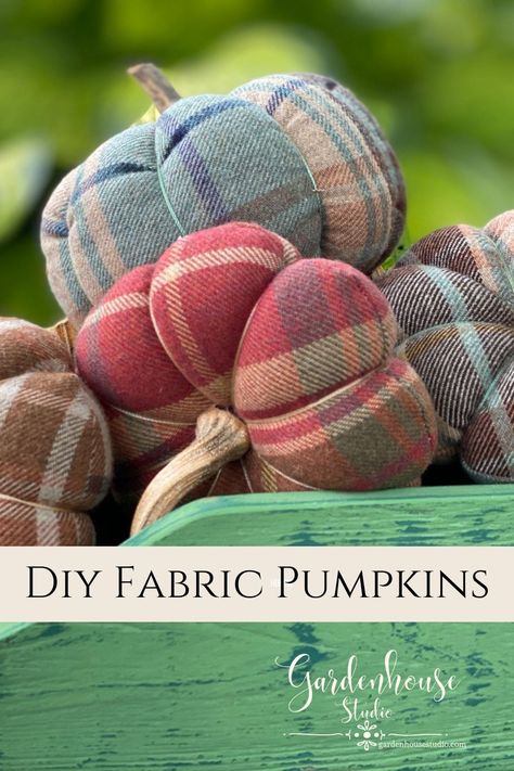 Plush Pumpkin Pattern, Making Pumpkins, Cosy Farmhouse, Plush Pumpkins, Plaid Pumpkins, Diy Pumpkins, Fall Sewing, Autumn Crafts, Fall Crafts Diy