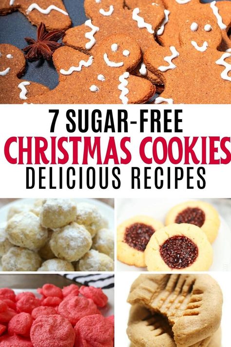 Sugar Free Christmas Candy, Cookies For Diabetics, Sugar Free Gingerbread, Sugar Free Christmas Treats, Sugar Free Christmas Cookies, Sugar Free Cookie Recipes, Sugar Free Fudge, Sweets For Diabetics, Jam Thumbprint Cookies