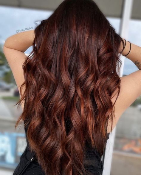 Scarlett Hair, Spring Hair Color Trends, Red Balayage Hair, Dark Auburn Hair, Auburn Balayage, Rambut Brunette, Dark Red Hair, Red Brown Hair, Spring Hair Color