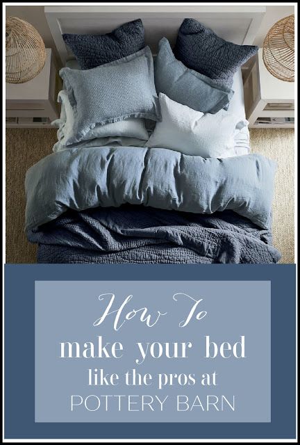 how to make your bed like Pottery Barn does - My Sweet Savannah Pottery Barn Blue Bedroom, Pottery Barn Quilt Bedding, Blue Comforter Sets Master Bedrooms, Pottery Barn Master Bed, Pottery Barn Bedding Master Bedrooms, Blue Comforter Bedroom Ideas, Blue Bedding Bedroom, Pottery Barn Comforter, Pottery Barn Quilt