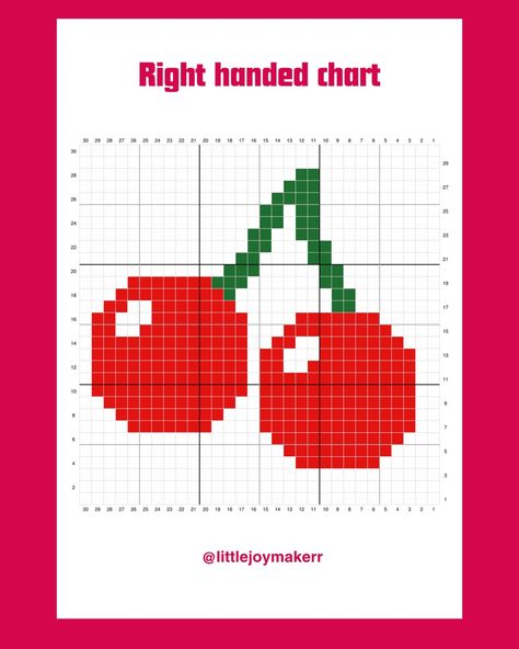 Free tapestry crochet pattern ! Make this cute cherry mini crochet tapestry. Would look cute on your wall or made into something else e.g. a little pouch etc. or a washcloth! If u make it I’d love to seeeee 🍒💋 . . . . . #cherry #cherryseason #crochettapestry #tapestrycrochet #freecrochetpattern #freecrochetpatterns #crocheterofinstagram #crochetdesigner #freepatterncrochet #crochetchart #crochetcolorwork #minicrochettapestry #crochetpatternsforbeginners #freecrochetdiagram #freecrochetdesign ... Simple Tapestry, Small Tapestry, Graph Crochet, Free Chart, Pixel Crochet, Mini Crochet, Pixel Design, Tapestry Crochet Patterns, Tapestry Art