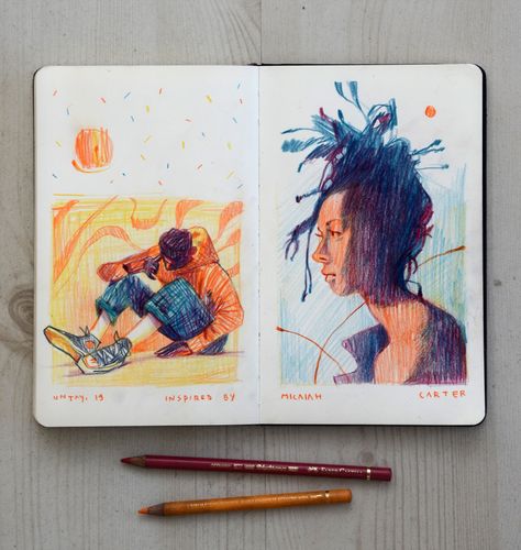 SKETCHBOOK - UNTAY Aesthetic Doodles, Doodle Pen, Sketching Pencil, Color Pencil Illustration, Moleskine Sketchbook, Sketchbook Sketches, Colour Pencil, Sketchbook Drawings, Watercolor Graphic