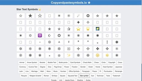 Star symbol Copy Paste Symbols, Emoji Copy, Emoji Texts, Star Emoji, Arrow Symbol, Star Symbol, Text Symbols, Copy Text, Copy And Paste