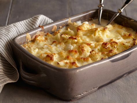 Cheese Gratin, Bobby Flay Recipes, Cauliflower Gratin, Christmas Side Dishes, Best Christmas Recipes, Bobby Flay, Top Recipes, Chef Recipes, Casserole Dish