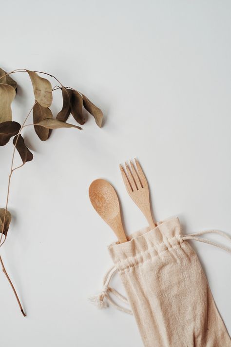 Sustainability Tip: Switch to reusable utensils, like these bamboo ones. Skip plastic as they continue to pollute waterways and are harmful to wildlife. #sustainability #reducereuserecycle #bambooutensils #sustainableliving #thinkgreen #ecofriendly #sustainability #farmers #farm #healthyfoods #freshfoods #honeydogfarm #buylocal Preschool Lunch Box, Starch Foods, Wooden Spoon Survivor, Bamboo Placemats, Bamboo Cups, Bamboo Utensils, Wooden Fork, Plastic Utensils, Plastic Food Containers