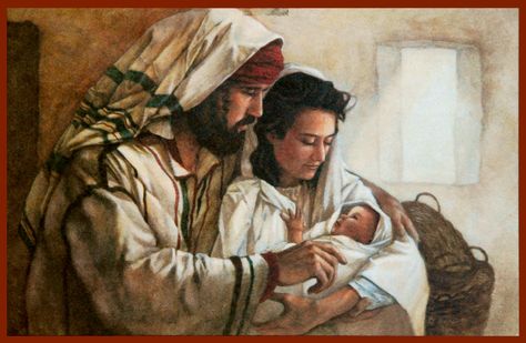 baby yeshua | Yosef, Miryam and baby Yeshua Mormon Art, Jesus Birth, Images Of Christ, Temple Pictures, Bible Stories For Kids, Lds Art, Christmas Jesus, Holding Baby, Easter Art