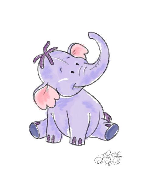 It’s a Heffalump kinda day 🐘💜 ____________________ For Commissions & Prints, email 📩 jamesfransham.art@gmail.com ___________________… Painting Winnie The Pooh, Winnie The Pooh Tattoos, Winnie The Pooh Drawing, Pooh Corner, Winnie The Pooh Pictures, Cute Winnie The Pooh, Images Disney, Cute Disney Drawings, Belly Painting