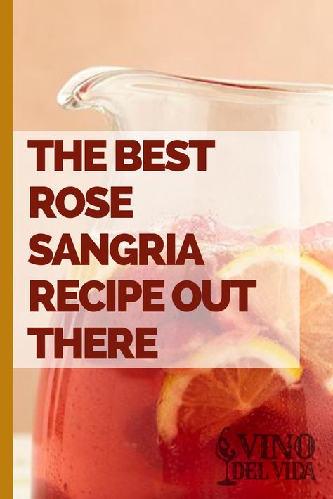 What's better than your typical sangria? A rose sangria! In this sangria recipe guide, I give you the best Rose Sangria recipe I've ever tried. A summer hit! Cheers! #wine #winelover #vino #WineWednesday Prosecco Sangria Summer Cocktails, Rose Sangria Recipes Winter, Sangarita Recipe Sangria, Sangria With Rose Wine, Rose Sangria Recipes Fall, Rose Wine Cocktail Recipes, Prosecco Sangria Recipes, Sangria Recipes Rose, Pink Sangria Recipe