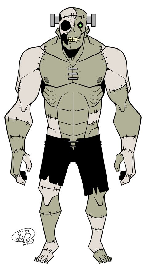 Frankenstein Oc Art, Frankenstein Art Character Design, Frankenstein Character Design, Frankenstein Oc, Mutant Character Design, Zombie Character Design, Spencer Blair, Halloween Character Design, Frankenstein Character