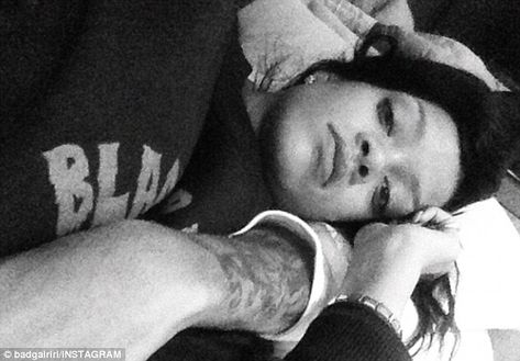 Similar snap: Last week the 24-year-old posted a picture of herself snuggle up with Brown Chris Brown Funny, Chris Brown And Rihanna, Rihanna News, Kaitlan Collins, Chris Brown Videos, Brad Pitt And Angelina Jolie, Chris B, Rihanna Photos, Young Celebrities