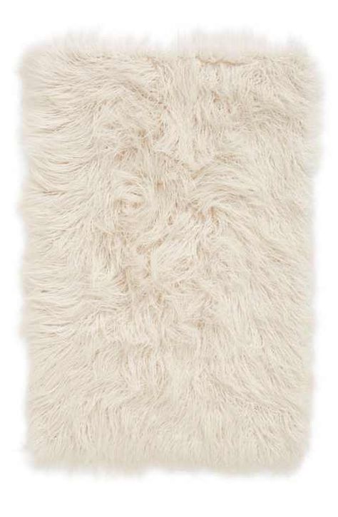 Nordstrom at Home 'Mongolian' Faux Fur Area Rug Fur Rug Living Room, Off White Rug, Fur Rugs, Faux Fur Area Rug, Fur Carpet, Rug Cream, Interior Design Presentation, Heavy Blanket, Faux Fur Rug