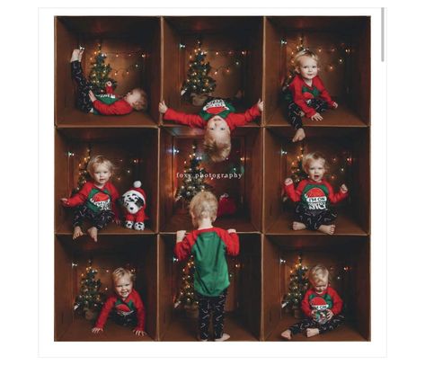 Box Christmas Photoshoot, Cardboard Box Christmas Pictures, Wrapping Paper Photoshoot, Christmas Photo Box Ideas, Box Christmas Photos, Box Christmas Photography, Christmas Box Photoshoot, Denver Photoshoot, Box Photoshoot