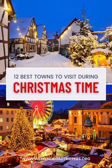 Embark on a festive journey with our latest blog post: '12 Best Towns to Visit During Christmas Time.' 🎄✨ Discover charming holiday magic, twinkling lights, and heartwarming traditions in these picturesque destinations. From cozy cottages to lively markets, make this Christmas season unforgettable! #ChristmasTravel #HolidayMagic #TravelInspiration Best Christmas Towns In The Us, Christmas Towns To Visit In Us, Christmas Vacation Destinations, Kentucky Christmas, Best Christmas Vacations, Christmas Towns, Christmas Posts, Christmas Hand Painted, Christmas Things To Do