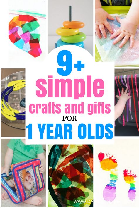 baby craft and gift ideas for one year olds Arts And Craft Activities, Baby Activities 1 Year, Activities For One Year Olds, Best Baby Toys, Baby Play Activities, Arts And Craft, Kids Sensory, Diy Mothers Day Gifts, Easy Activities