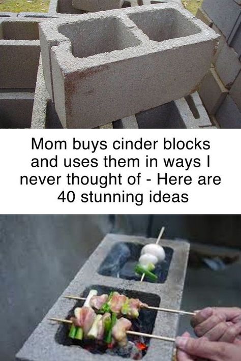 These DIY cinder block projects will help you transform your home. These repurposing ideas and upcycling project ideas are great for any DIY enthusiast!  #upcycling #diy #projects #cinderblocks Tanaman Indoor, Cinder Blocks, Concrete Ideas, Diy Event, Diy Upcycling, Cinder Block, Inspire Me Home Decor, Outdoor Food, Upcycle Projects