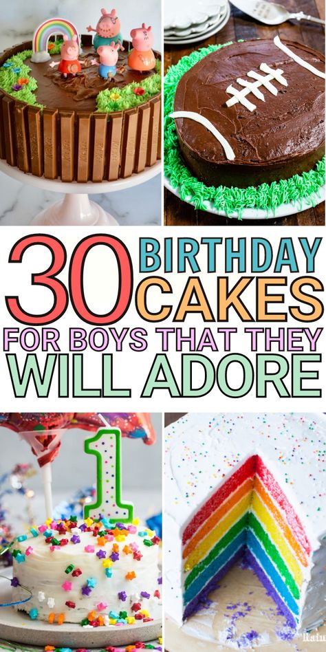 Boy Birthday Cake Ideas #birthday #birthdaycakes Diy Boy Birthday Cake, Birthday Cake 8 Boy, Teen Boy Birthday Cake Ideas, Easy Boy Birthday Cake, Birthday Cake 10 Boy, Birthday Cake For 9 Year Boy, Children’s Birthday Cake, Diy Birthday Cake For Boys, Second Birthday Cake Boy