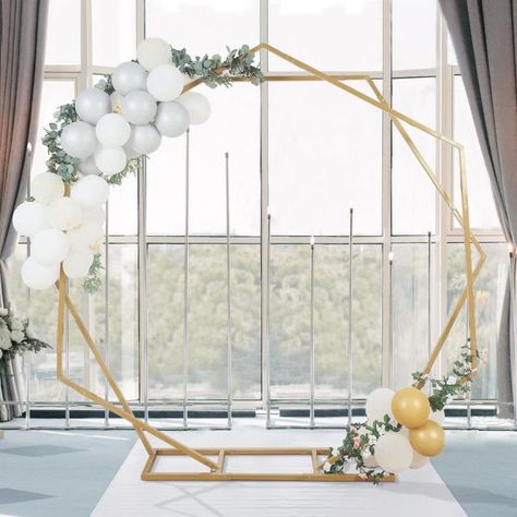 So Handy Double Hexagon Wedding Arch, Heptagon Wedding Arch, Event Photo Backdrop, Metal Backdrop, Photo Backdrop Stand, Geometric Backdrop, Arbor Decor, Hexagon Wedding, Metal Wedding Arch