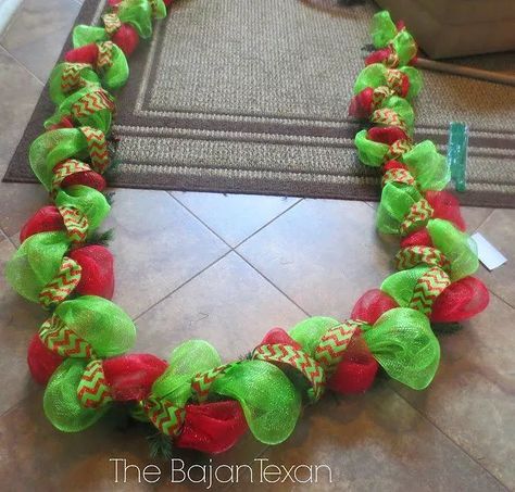 DIY Deco Mesh Garland | Hometalk Mesh Garland, Deco Mesh Garland, Diy Girlande, Grinch Christmas Party, Whoville Christmas, Diy Christmas Garland, Holiday Garland, Grinch Christmas Decorations, Diy Deco