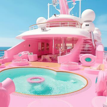 "Pink Barbie Yacht" Poster for Sale by DreamerBot | Redbubble