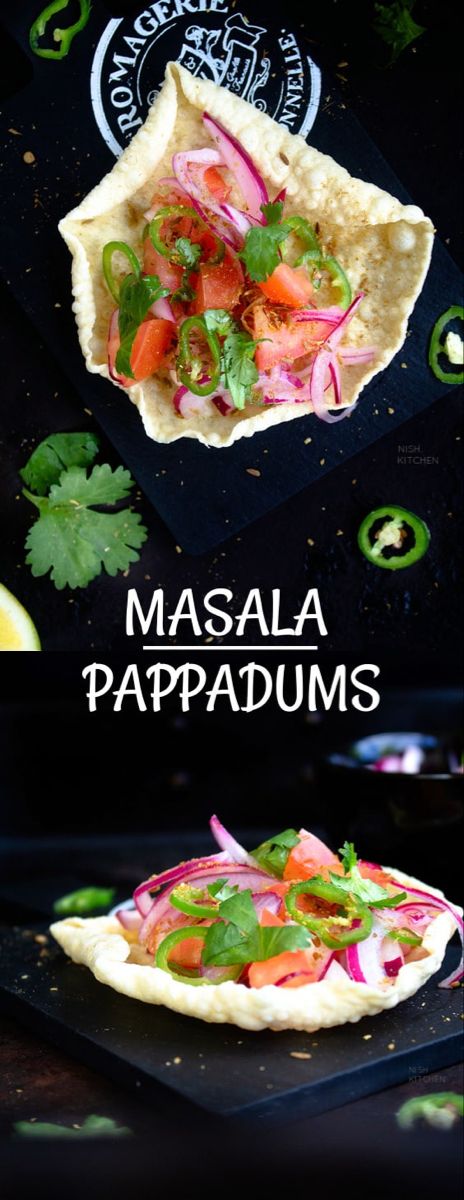 Masala Pappadums Easy Appetizer Recipes, Perfect Appetizers, How To Make Salad, Fresh Tomatoes, Kitchen Recipes, Appetizers Easy, Bite Size, Deep Fried, Serving Size