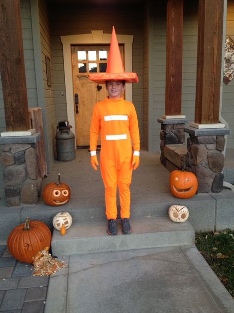 Traffic Cone Costume Happy Halloween!! Traffic Cone Costume Diy, Diy Traffic Cone Costume, Traffic Cone Costume, Traffic Light Party, Creative Costuming Designs, Instagram Username Ideas, Bff Halloween Costumes, Halloween Express, Diy Kostüm