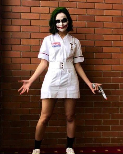 Crazy Person Costume, Joker Nurse Costume, Joker Nurse, Female Joker Costume, Joker Dress, Nurse Cosplay, Joker Halloween Costume, Nurse Halloween Costume, Joker Halloween