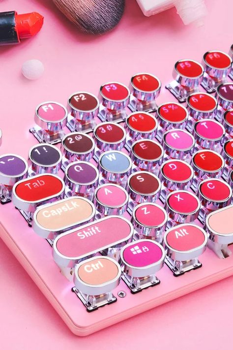 Valentines Day Ideas For Girlfriend, Cute Keyboards, Keyboards Aesthetic, Aesthetic Keyboards, Cute Kawaii Stuff, Valentines Day Gifts For Girlfriend, 1 Month Anniversary, Keyboard Aesthetic, Colorful Keyboard