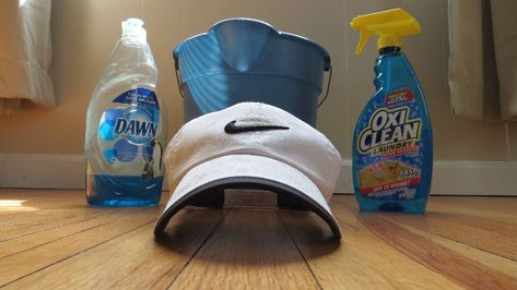 How To Clean White Hats, How To Clean A White Hat, Repair Shoes, White Nike Hat, Hat Cleaning, Coffee Stain Removal, White Baseball Hat, Kangol Hats, Womens Golf Hats