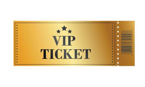 Golden yellow vip ticket. Vector illustration Vip Tickets Template, Vip Ticket Design, 40 Fest, Golden Ticket Template, Ticket Template Printable, Gold Ticket, Makeup Tips For Redheads, Vip Ticket, Party Concept