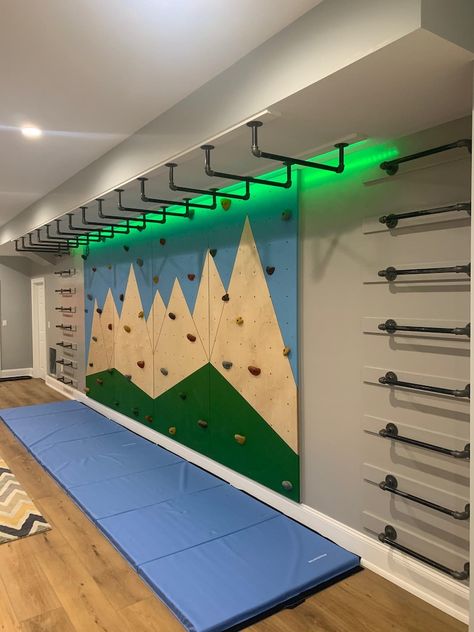 Monkey Bars, Home Gym, Jungle Gym, Crossfit Gym, Kids Gym, Monkey Bars Kids, Monkey Bars Indoor - Etsy Indoor Monkey Bars, Workout Room Ideas Home, Décor Steampunk, Indoor Jungle Gym, Diy Gutters, Basement Decoration, Indoor Playroom, Basement Gym, Basement Playroom