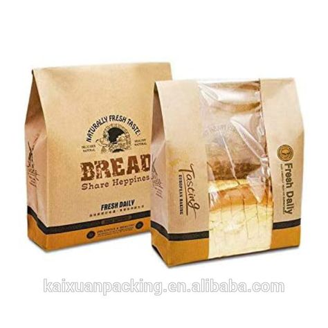 Paper Bakery, Packaging Logo, Bakery Bags, Bread Packaging, Bakery Food, Packaging Pouch, Toast Bread, Bread Food, Bakery Packaging