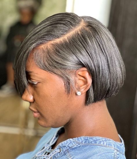 Bob Hairstyles For Black Women, Cute Bob Haircuts, Straight Bob Haircut, Black Bob Hairstyles, Black Hair Short Cuts, Black Bob, Corte Bob, Hairstyles For Black Women, Sleek Hairstyles