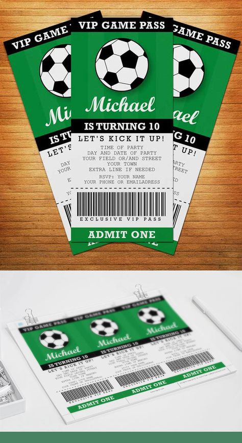 Soccer Party Invitations, Soccer Party Decorations, Soccer Theme Parties, Football Theme Birthday, Soccer Birthday Invitation, Football Invitations, Soccer Birthday Parties, Soccer Theme, Football Theme Party