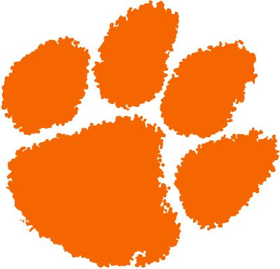 Clemson Tigers Hex and RGB Color Codes The Clemson University Tigers team colors are Clemson orange and regalia.  Here are the Clemson Tigers color codes if you need them for any of your digital projects.  Follow this link for the rest of the NCAA hex color codes for all of your favorite NCAA team color codes. Clemson … Football Vinyl Decal, Clemson Paw, Clemson Tiger Paw, Clemson Baseball, Clemson Tigers Football, Clemson Fans, Paw Logo, Clemson Football, College Football Season