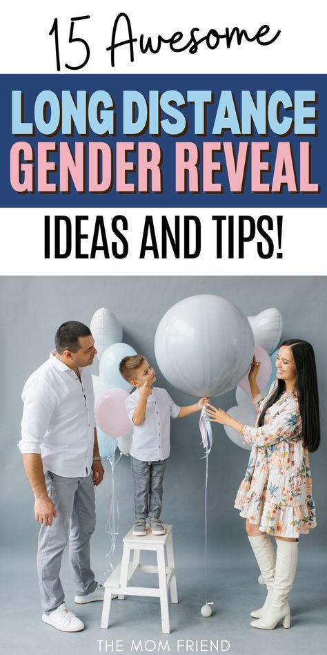 Here are 15+ unique and special, long-distance gender reveal ideas to share your big news! If you've ever wondered what to do at a gender reveal party, definitely read these tips and ideas for online gender reveal decorations, themes, games, cake, cupcakes, and more! These are the best virtual and long distance baby reveal party ideas ever! Long Distance Gender Reveal Ideas, Baby Reveal Party Ideas, Games Cake, Simple Gender Reveal, Gender Reveal Video, Reveal Party Ideas, Gender Reveal Unique, Gender Reveal Games, Gender Announcements